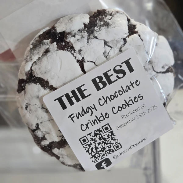 Fudgy Chocolate Crinkle Cookies