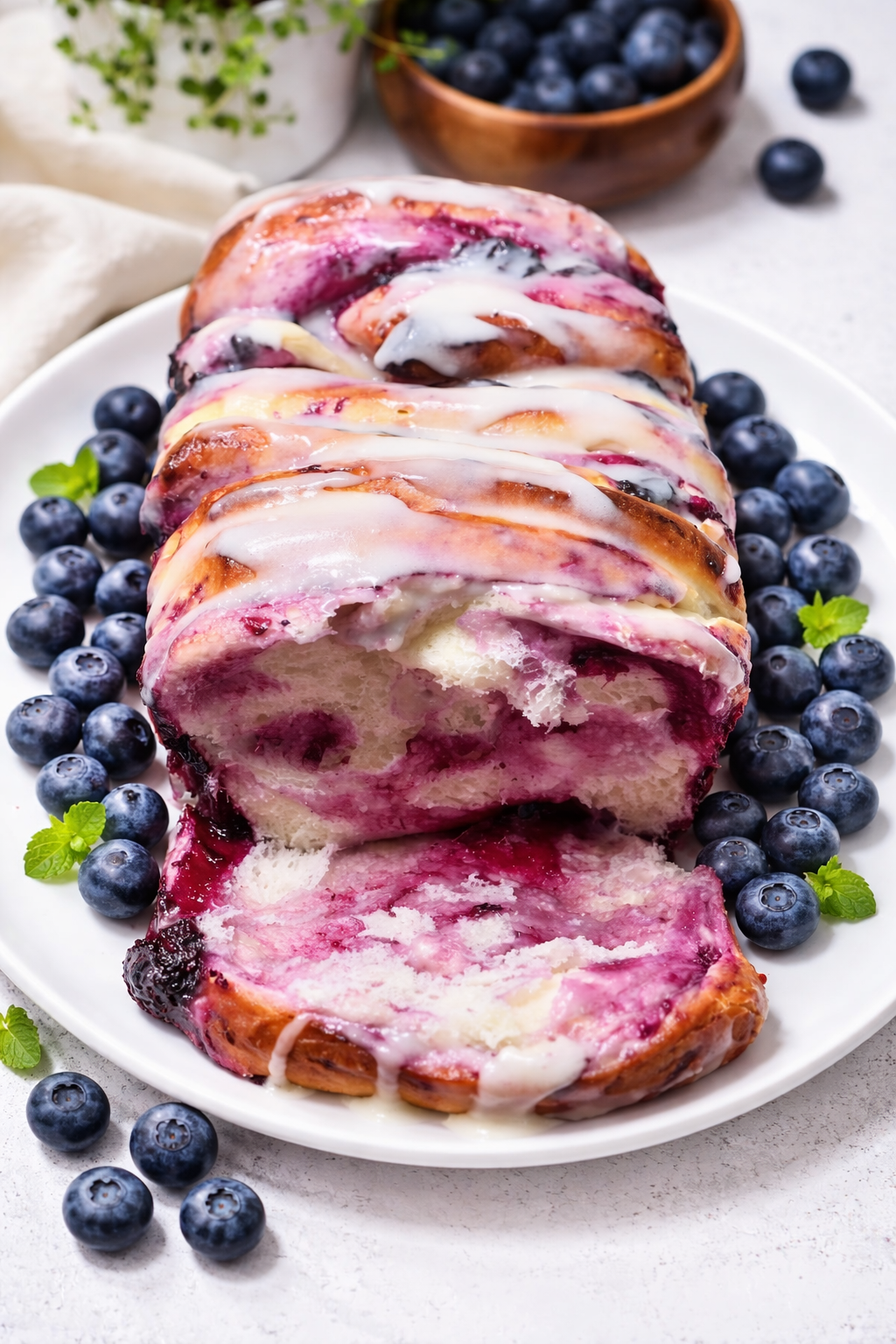 Blueberry Pull Apart Loaf