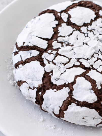 Fudgy Chocolate Crinkle Cookies